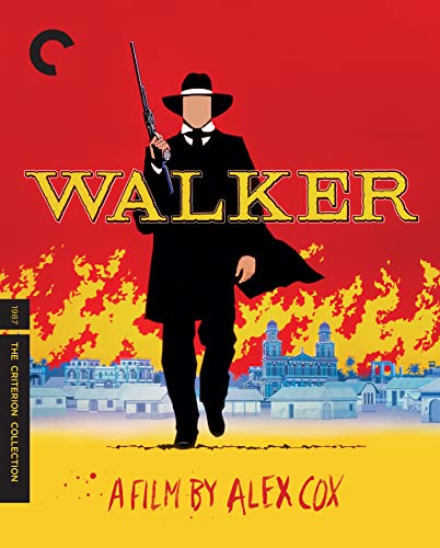 Walker" Blu-ray cover: man in black with rifle, fiery background.