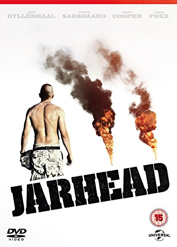DVD cover for "Jarhead" featuring a soldier and explosions.