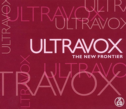 Ultravox "The New Frontier" CD cover, repeating band name in red.
