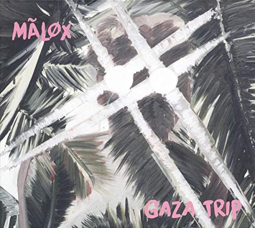 CD cover for "Malox - Gaza Trip" with abstract painted palm trees.