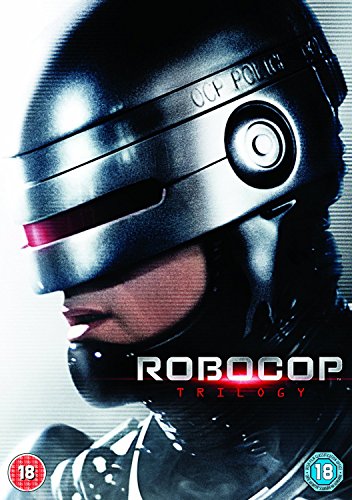 Close-up profile of the Robocop helmet with the text Robocop Trilogy below.