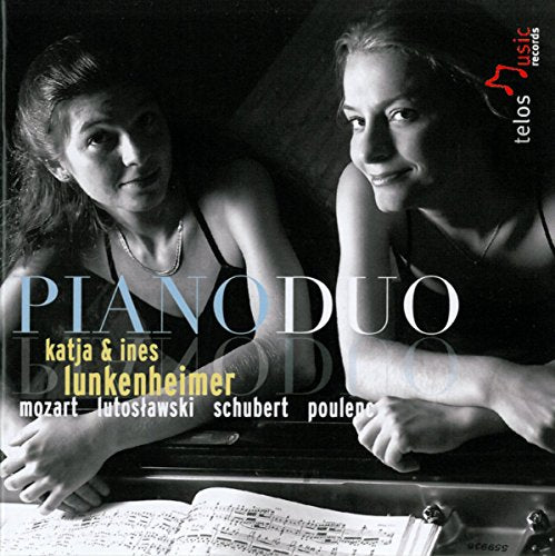 CD cover featuring two women with sheet music, titled "Piano Duo.