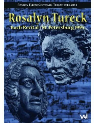 DVD cover for Rosalyn Tureck’s Bach Recital, featuring portrait busts.