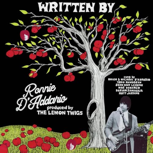 CD cover: apple tree, musician with guitar, and album title "Written By".