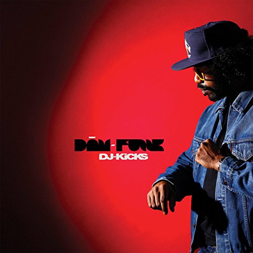 Red album cover featuring Dam-Funk in a denim jacket and cap.