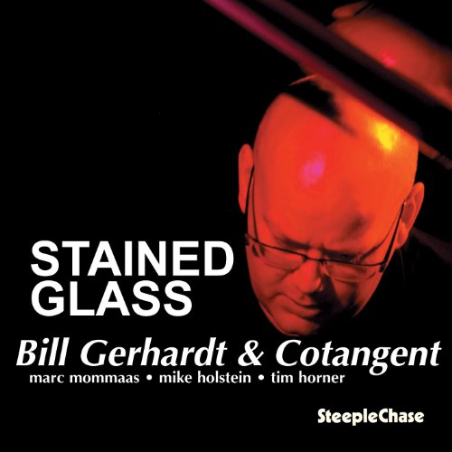 CD cover: Man with glasses in red light, text “Stained Glass”.