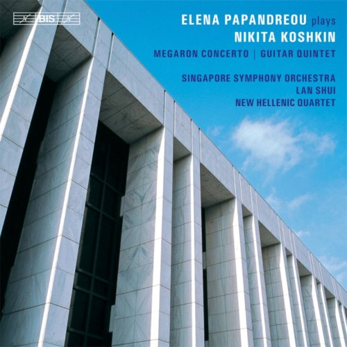 CD cover featuring a modern building and text listing musical performers.