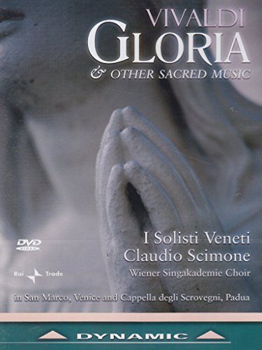DVD cover for Vivaldiās āGloriaā featuring praying hands sculpture.