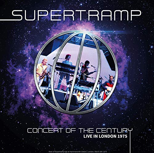 Supertramp album cover: band inside a metallic globe, cosmic background.