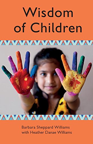 Book cover: "Wisdom of Children" with a child's colorful handprints.