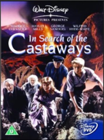 In Search of the Castaways" DVD cover featuring a group of people.
