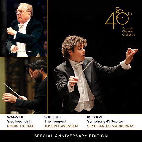 CD cover featuring three conductors and text for the Scottish Chamber Orchestra 40th anniversary.