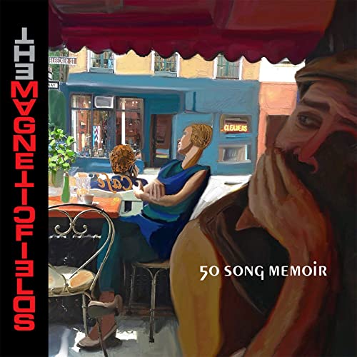 CD cover: painted scene of people at an outdoor cafe.