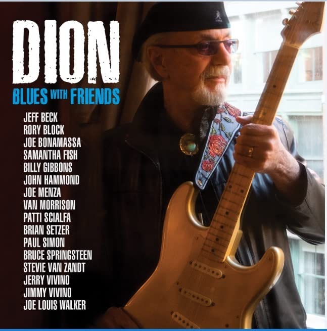 CD cover for Dion's "Blues With Friends" featuring a guitarist.