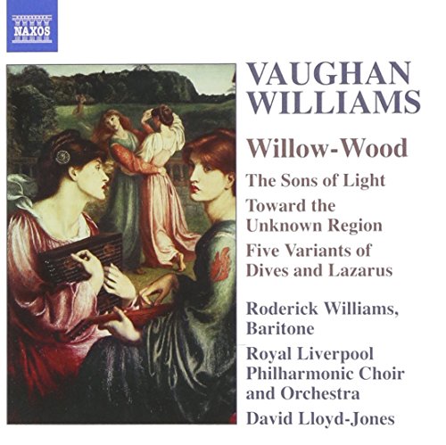 CD cover featuring a Renaissance painting and text listing Vaughan Williams’ choral works.