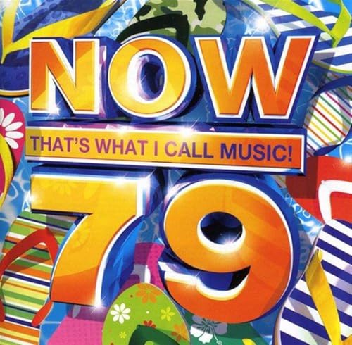 CD cover for “NOW 79” with colorful beach-themed graphics.