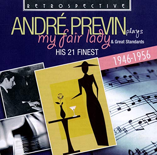 CD cover for André Previn’s “My Fair Lady” with vintage imagery.