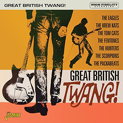 CD cover: musicians, guitars, and band names on a beige background.
