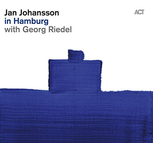 CD cover for Jan Johansson’s “In Hamburg” featuring blue abstract art.