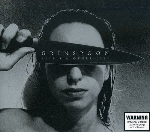 Grinspoon album cover: a person with a knife obscuring their face.