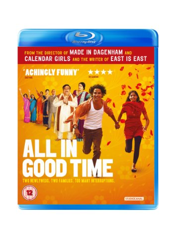 Blu-ray cover for “All In Good Time” featuring people running on orange.