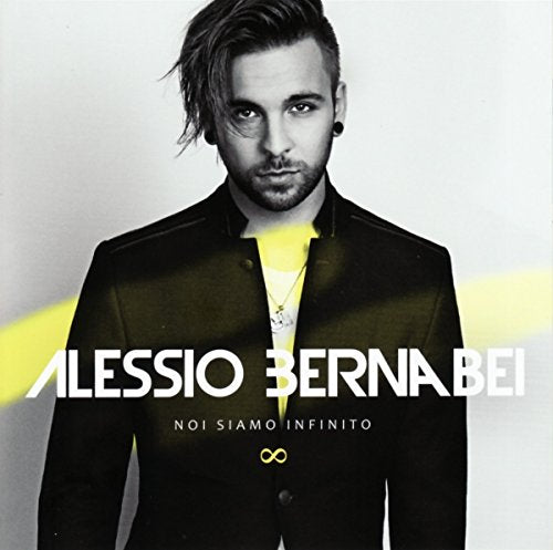 Alessio Bernabei album cover, portrait of a man in a black suit.