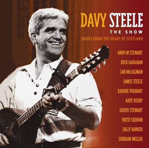 Davy Steele CD cover featuring a smiling man playing acoustic guitar.