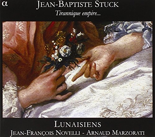 CD cover featuring a close-up of hands and ornate fabrics, text "Lunaisiens".