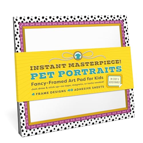 Knock Knock Kids Pet Portraits Sticky Art Frames Pad