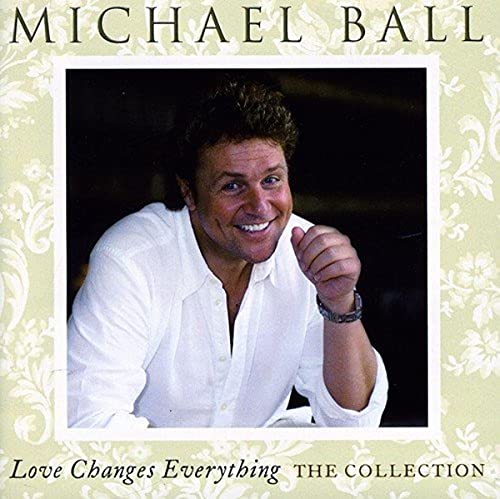 Michael Ball CD cover: portrait of a smiling man in white.