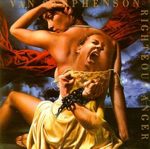CD cover: dramatic painting of two figures in distress, chains visible.