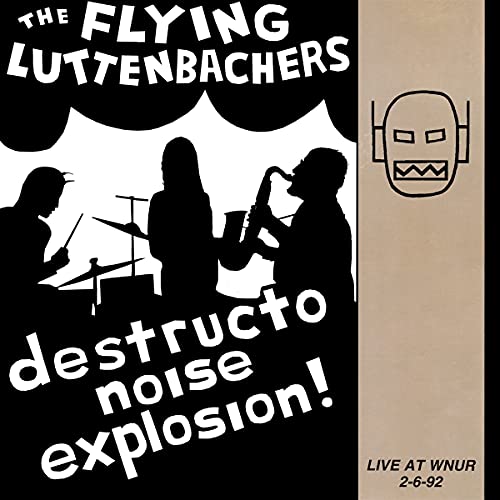 Black and white album cover for The Flying Luttenbachers live performance.