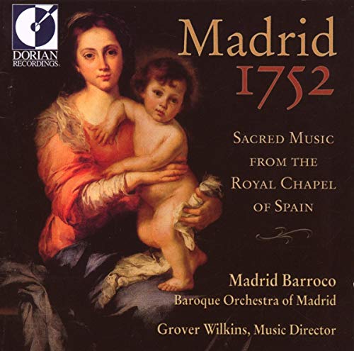 CD cover: Madonna and Child painting, “Madrid 1752 - Sacred Music.”