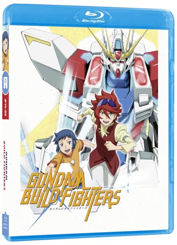 Blu-ray cover for "Gundam Build Fighters - Part 2" featuring robots and characters.