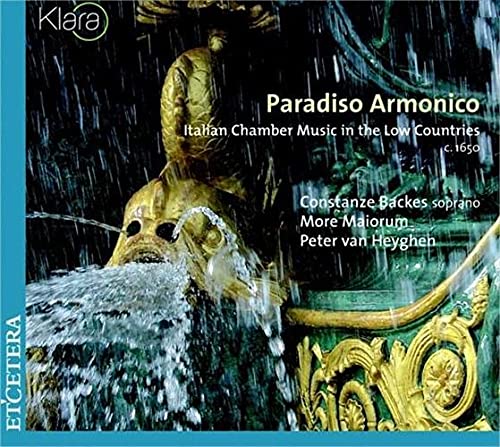 CD cover: Baroque sculpture with water, text “Paradiso Armonico”, and labels.
