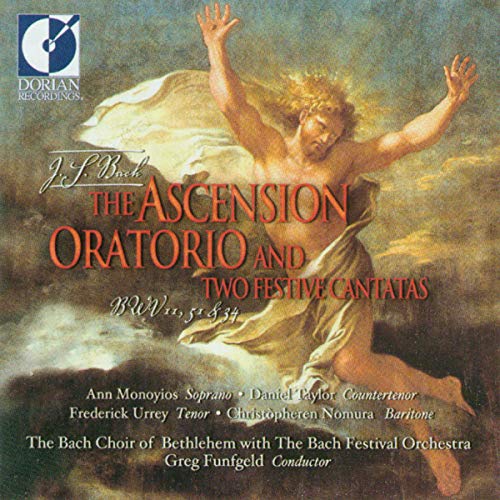 CD cover: angelic figure with outstretched arms, text “The Ascension Oratorio”.