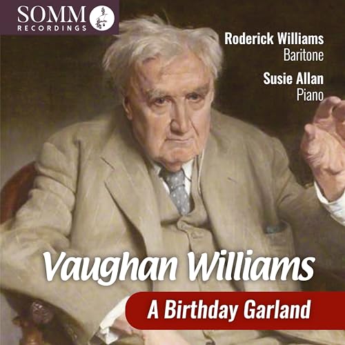 CD cover featuring portrait of composer Ralph Vaughan Williams and text.