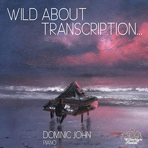 CD cover for Dominic John’s “Wild About Transcription” with beach scene.