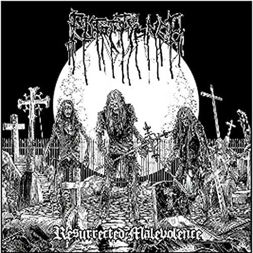 Black and white album cover depicting zombies in a graveyard scene.