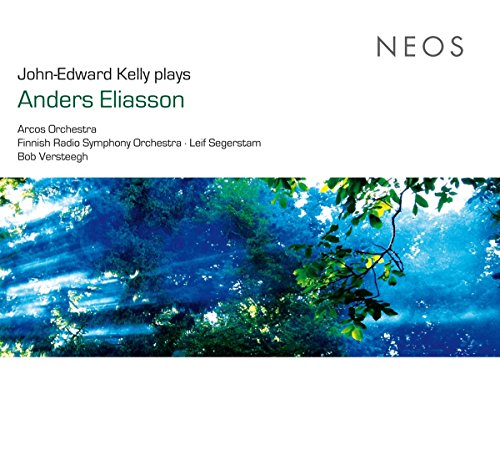 CD cover: blue abstract landscape with text naming composers and orchestras.