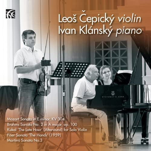 CD cover featuring musicians with violin and piano, black and white.