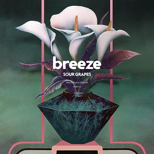 Album cover for “Breeze - Sour Grapes” featuring white calla lilies in a vase.