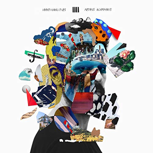 Collage portrait of a man with fragmented images and geometric shapes.