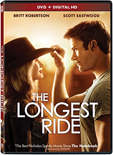 DVD cover for "The Longest Ride" featuring a couple in a romantic pose.