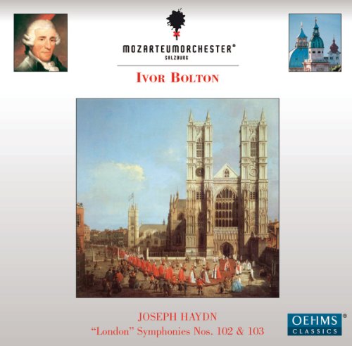 CD cover: Bolton, Haydn symphonies, cathedral painting, and portraits.