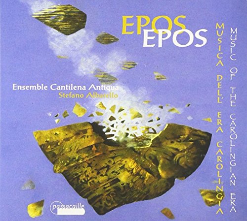 CD cover for "Epos Epos," music from the Carolingian era, blue background.