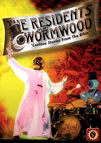 DVD cover for The Residents’ “Wormwood” featuring masked figures and drums.