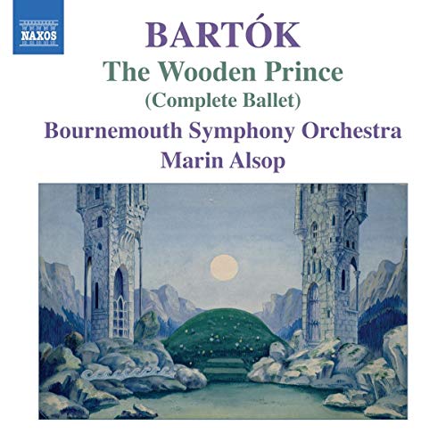 CD cover for Bartók’s “The Wooden Prince” with castle illustration.
