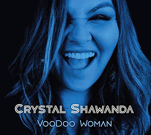 Close-up of Shawanda Crystal smiling, album cover for “Voodoo Woman” CD.