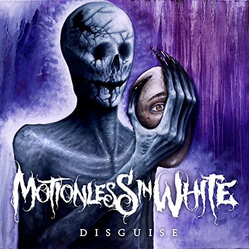 Album cover for Motionless In White’s “Disguise,” featuring a distorted figure.